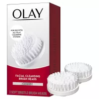 Olay Facial Cleaning Brush ProX, Advanced Facial Cleansing System Replacement Brush Heads, 2 Count