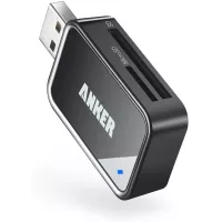 Anker 2-in-1 USB 3.0 SD Card Reader for SDXC, SDHC, SD, MMC, RS-MMC, Micro SDXC, Micro SD, Micro SDHC Card and UHS-I Cards