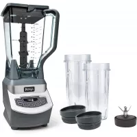 Ninja Professional Countertop Blender with 1100-Watt Base, 72 Oz Total Crushing Pitcher and (2) 16 Oz Cups for Frozen Drinks and Smoothies (BL660), Gray