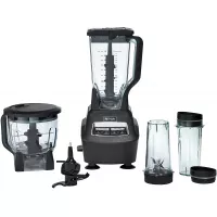 Ninja BL770 Mega Kitchen System and Blender with Total Crushing Pitcher, Food Processor Bowl, Dough Blade, To Go Cups, 1500-Watt Base, Black