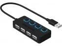 Sabrent 4-port Usb 2.0 Hub With Individual Led Lit Power Switches (hb-umls)