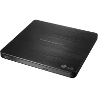 LG Electronics 8X USB 2.0 Super Multi Ultra Slim Portable DVD Rewriter External Drive with M-DISC Support for PC and Mac, Black (GP60NB50)