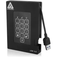 Apricorn 500GB Aegis Padlock Fortress FIPS 140-2 Level 2 Validated 256-Bit Encrypted USB 3.0 Hard Drive with PIN Access (A25-3PL256-500F)
