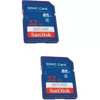 SanDisk 32GB Class 4 SDHC Flash Memory Card - 2 Pack SDSDB2L-032G-B35 Retail Package