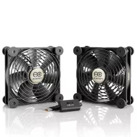 AC Infinity MULTIFAN S7, Quiet Dual 120mm USB Fan, UL-Certified for Receiver DVR Playstation Xbox Computer Cabinet Cooling