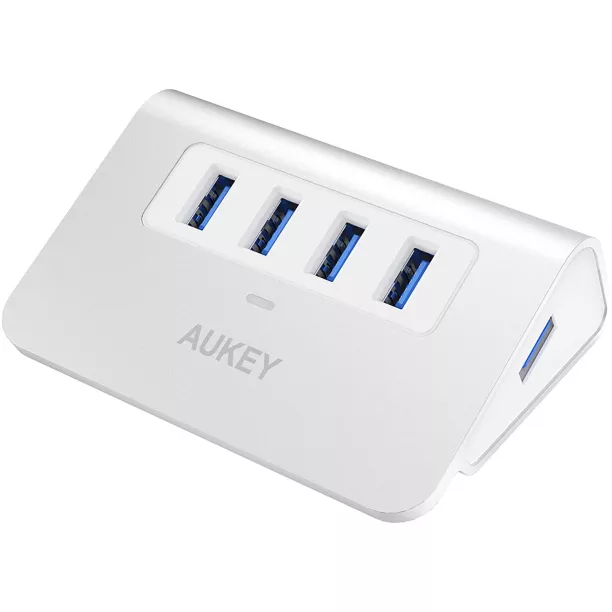 Aukey Usb Hub 3.0 Portable Aluminum 4 Port Usb 3.0 Hub For Data Transf..