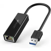 UGREEN USB Ethernet Adapter USB 3.0 to 10 100 1000 Gigabit Ethernet LAN Network Adapter Ethernet Compatible for Nintendo Switch MacBook Surface Pro Notebook PC Black