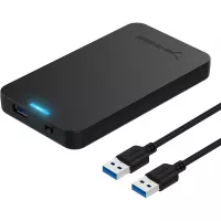 SABRENT 2.5-Inch SATA to USB 3.0 Tool-Free External Hard Drive Enclosure [Optimized for SSD, Support UASP SATA III] Black (EC-UASP)