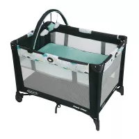 Graco Pack and Play On the Go Playard | Includes Full-Size Infant Bassinet, Push Button Compact Fold, Stratus