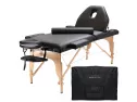 Saloniture Professional Portable Massage Table With Backrest - Black