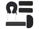 Saloniture Professional Portable Massage Table With Backrest - Black