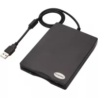 3.5" USB External Floppy Disk Drive Portable 1.44 MB FDD for PC Windows 2000/XP/Vista/7/8,No Extra Driver Required,Plug and Play,Black