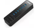 Anker 10 Port 60w Data Hub With 7 Usb 3.0 Ports And 3 Poweriq Charging Ports For Macbook, Mac Pro/mini, Imac, Xps, Surface Pro, Iphone 7, 6s Plus, Ipad Air 2, Galaxy Series, Mobile Hdd, And More