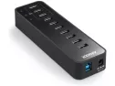 Anker 10 Port 60w Data Hub With 7 Usb 3.0 Ports And 3 Poweriq Charging Ports For Macbook, Mac Pro/mini, Imac, Xps, Surface Pro, Iphone 7, 6s Plus, Ipad Air 2, Galaxy Series, Mobile Hdd, And More