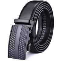 X XHtang Men's Ratchet Belt with Genuine Leather, Slide Belt for men 1 3/8 inches Wide 