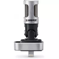 Shure MV88 Portable iOS Microphone for iPhone/iPad/iPod via Lightning Connector, Professional-Quality Sound, Digital Stereo Condenser Mic for Vloggers, Filmmakers, Music Makers & Journalists