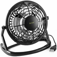 iKross USB Fan USB Mini Desktop Office Fan with 360 Rotation - Black for PC Computer Laptop Chromebook Ultrabook