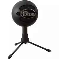 Blue Snowball iCE USB Mic for Recording and Streaming on PC and Mac, Cardioid Condenser Capsule, Adjustable Stand, Plug and Play – Black