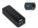 Anker 7-port Usb 3.0 Data Hub With 36w Power Adapter And Bc 1.2 Chargi..