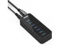 Anker 7-port Usb 3.0 Data Hub With 36w Power Adapter And Bc 1.2 Chargi..
