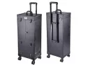 Byootique Black Rolling Makeup Case With Mirror Light Pro Large Cosmet..
