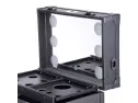 Byootique Black Rolling Makeup Case With Mirror Light Pro Large Cosmet..