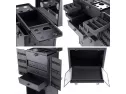 Byootique Black Rolling Makeup Case With Mirror Light Pro Large Cosmet..