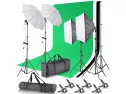 Neewer 2.6m X 3m/8.5ft X 10ft Background Support System And 800w 5500k Umbrellas Softbox Continuous Lighting Kit For Photo Studio Product,portrait And Video Shoot Photography