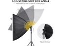 Neewer 2.6m X 3m/8.5ft X 10ft Background Support System And 800w 5500k Umbrellas Softbox Continuous Lighting Kit For Photo Studio Product,portrait And Video Shoot Photography