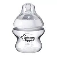 Tommee Tippee Closer to Nature Baby Bottle, Extra-Slow Flow Breast-Like Nipple, BPA-Free - Clear - 5 Ounce (1 Count)