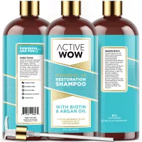 Active Wow Hair Growth Shampoo - DHT Blockers with Argan Oil & Organic Botanicals, 16 Fl Oz