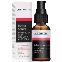 Retinol Serum 2.5% with Hyaluronic Acid, Aloe Vera, Vitamin E - Boost Collagen Production, Reduce Wrinkles, Fine Lines, Even Skin Tone, Age Spots, Sun Spots - 1 fl oz - Yeouth … (1oz)