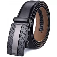 X XHtang Men's Ratchet Belt with Genuine Leather, Slide Belt for men 1 3/8 inches Wide