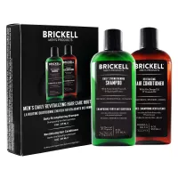 Brickell Men’s Daily Revitalizing Hair Care Routine, Shampoo and Conditioner Set For Men, Mint and Tea Tree Oil Shampoo, Strength and Volume Enhancing Conditioner, Natural and Organic