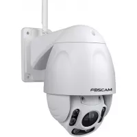 Foscam Outdoor PTZ (4x Optical Zoom) HD 1080P WiFi Security Camera - Pan Tilt Wireless IP Camera with Night Vision up to 196ft, IP66 Weatherproof Shell, WDR, Motion Alerts, and More (FI9928P),White