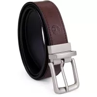 Timberland Men's Classic Leather Belt Reversible From Brown To Black