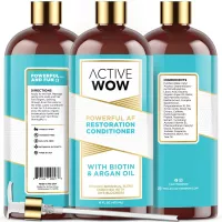 Active Wow Hair Growth Conditioner - DHT Blockers with Argan Oil & Organic Botanicals, 16 Fl Oz