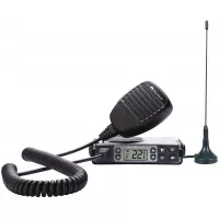 Midland 5 Watt GMRS MicroMobile Two-Way Radio - Long Range Walkie Talkie, & 142 Privacy Codes, & NOAA Weather Scan + Alert (Black)