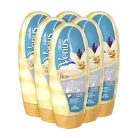 Gillette Venus with Olay Shower & Moisturizing Shave Cream, Vanilla Crème, 10 Ounce, Pack of 6