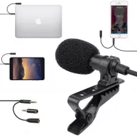 SUPON Lavalier Lapel Microphone Omnidirectional Condenser Mic with Headphone Jack 3.5mm Compatible for iPhone, Android &Windows Smartphones,YouTube,Interview,Studio,Video Recording,Noise Cancelling