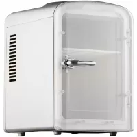 Smad Mini Fridge 6-can Portable thermoelectric Cooler and Warmer Mini Fridge for Bedroom, Office or Dorm