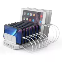 Unitek USB C Charging Station, 120W 10 Port Type C Charging Organizer for Multiple Devices, iPhone, Smartphones, Tablets, Supports 8 iPads Charging Simultaneously- [UL Certified]