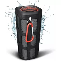 TREBLAB FX100 - Extreme Bluetooth Speaker - Loud, Rugged for Outdoors, Shockproof, Waterproof IPX4, Built-in 7000mAh Power Bank, FM Radio, HD Audio w/Deep Bass, Portable Wireless Speaker with Mic