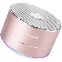 A2 LENRUE Portable Wireless Bluetooth Speaker with Built-in-Mic,Handsfree Call,AUX Line,TF Card,HD Sound and Bass for iPhone Ipad Android Smartphone and More(Rose Gold)