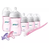 Philips Avent Natural Baby Bottle Pink Gift Set, SCD206/11