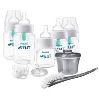 Philips Avent Anti-Colic Baby Bottle with AirFree Vent Beginner Gift Set Clear, SCD394/02