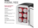 Chefman Mini Portable Black Personal Fridge Cools Or Heats And Provide..