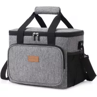 Lifewit Large Lunch Bag Insulated Lunch Box Soft Cooler Cooling Tote for Adult Men Women, 24-Can (15L), Grey