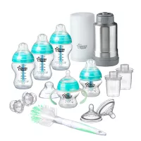 Tommee Tippee Advanced Anti-Colic Newborn Baby Bottle Feeding Gift Set, Heat Sensing Technology, BPA-Free