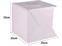 Mini Photo Studio Box, 9 X 9 Inches Shooting Tent Kit, Foldable Photography Booth With 2 X 20 Led Beads + 6 Colors Backdrops